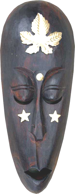 Masque africain burkina resine 21cm - Arabesk, artisanat du monde 