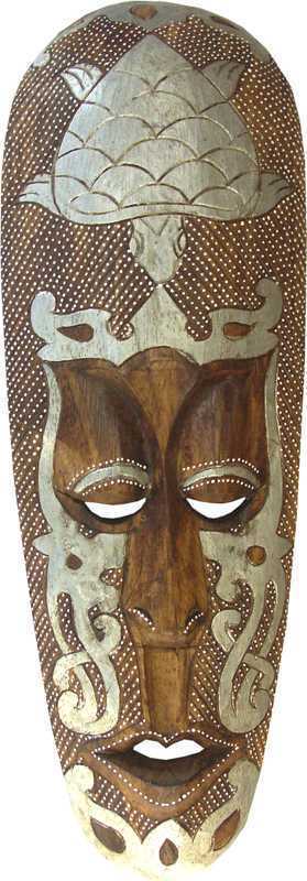 MASK TORTUE STYLE METAL ARGENT 50cm