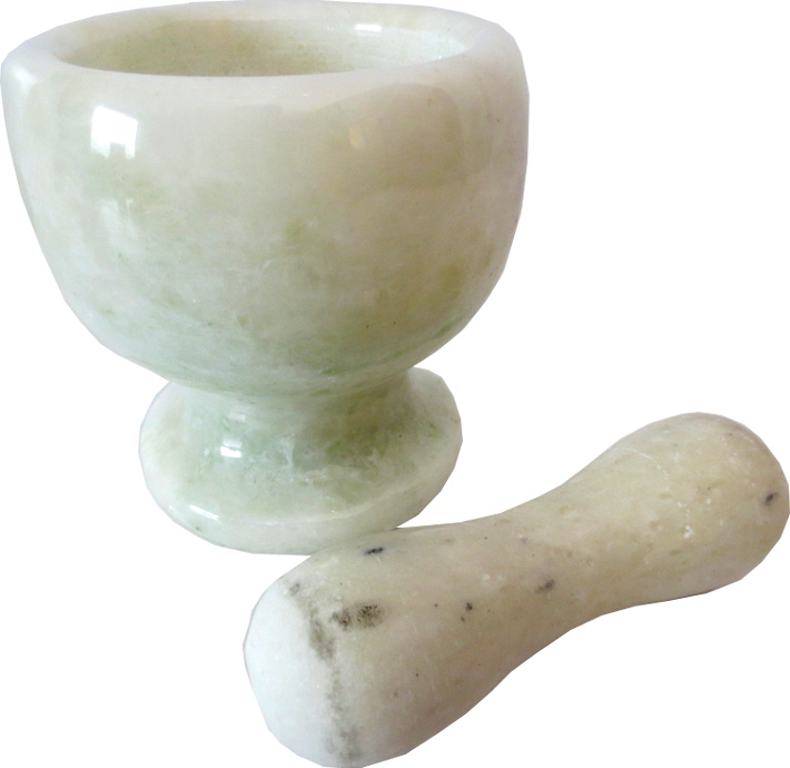 Mortier pour herbes & épices blanc 13cm