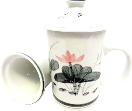 Mug Théière, porcelaine lotus