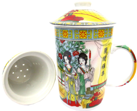 Mug Théière porcelaine femmes chinoises qui dansent