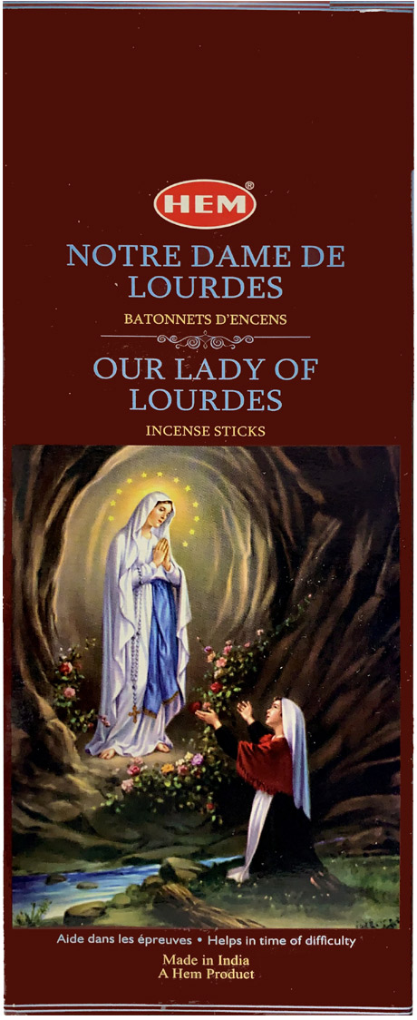 Our Lady of Lourdes hem incense hexa 20g
