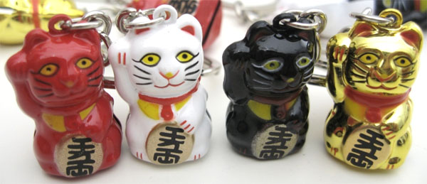 Porte clé chats porte bonheur x12