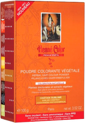 Premium vegetal herbal hair color powder Sublime chestnut 100g