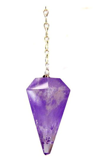 Pendule améthyste  6 faces