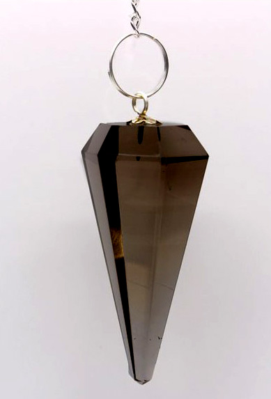 Pendule quartz fumé 6 faces