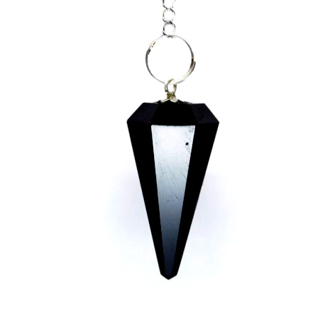 Pendule hematite  6 faces