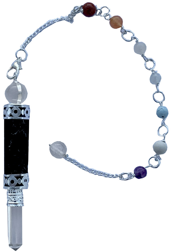 Pendule tourmaline noire 7 chakras generator 7.5cm