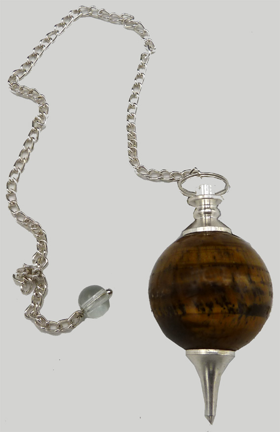 Pendule sphère oeil de tigre 4cm