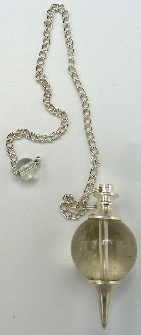 Pendule sphère quartz fumé 3cm