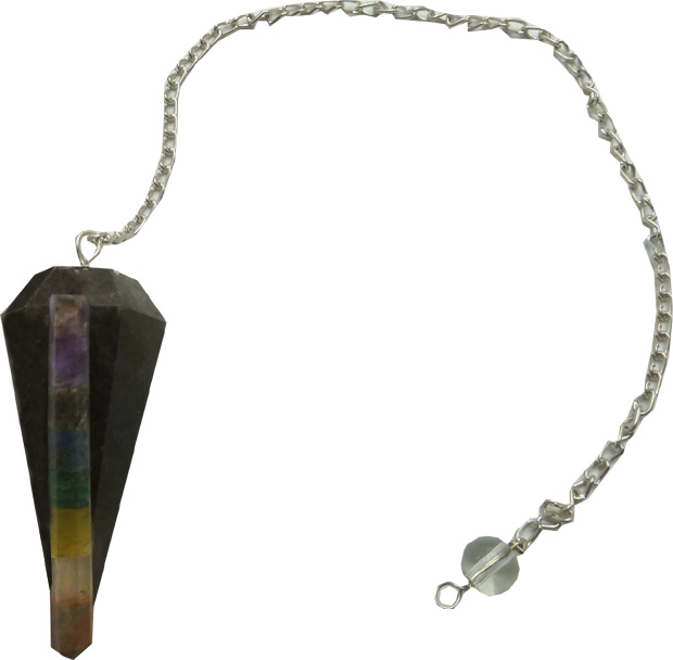 Pendule quartz fumé Chakra