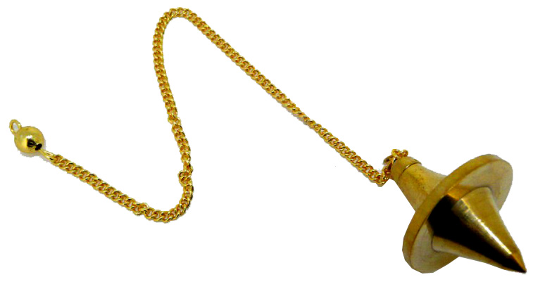 Pendule bronze Ufo avec chaine en cuir 