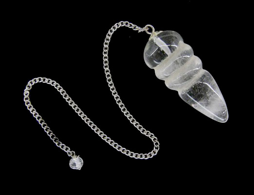 Pendule égyptienne en spirale Cristal de roche 4cm