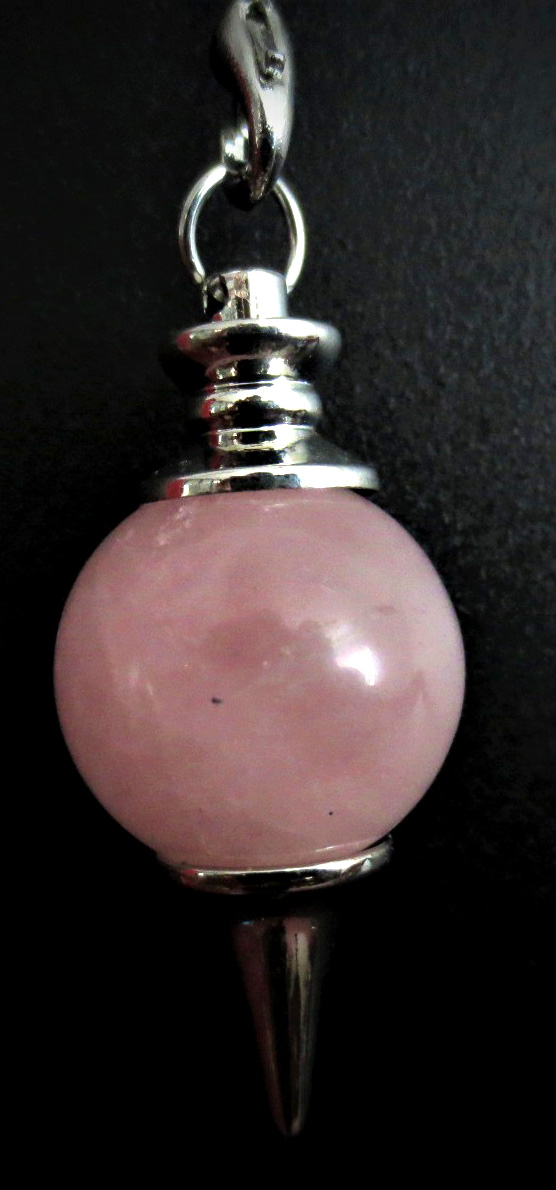 Pendule sphère quartz rose 4cm