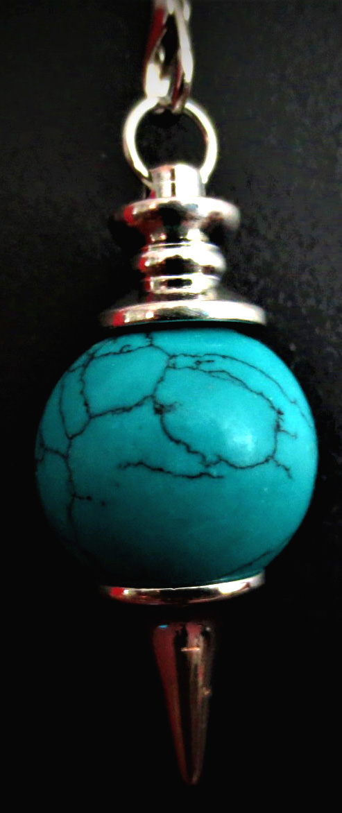 Pendule sphère turquoise 4cm