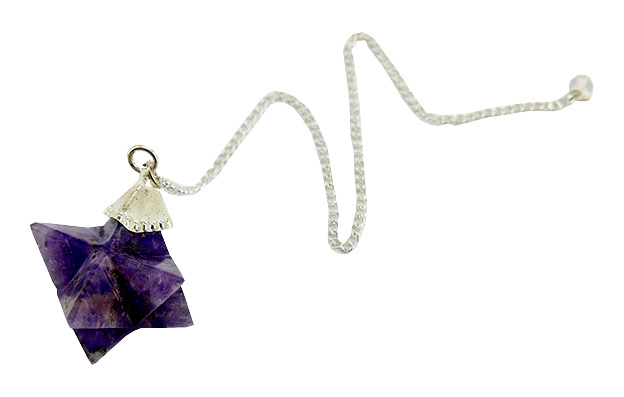 Pendule amethyste merkaba