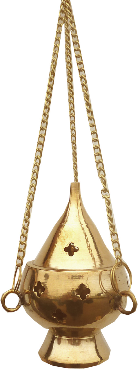 Brûleur résine cuivre étoile & chainette 9cm