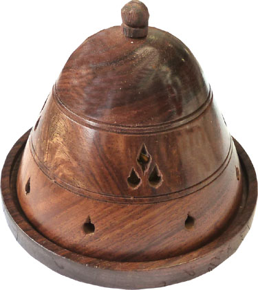 Porte encens cones en bois cloche 11cm