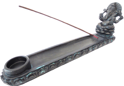 Porte encens ganesh résine 26cm