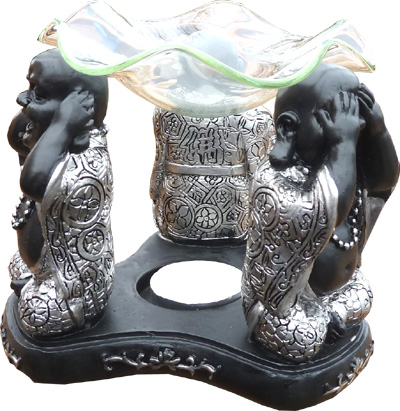 3 wisdom buddhas oil burner