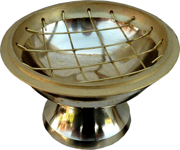 Brûleur encens résine socle cuivre uni