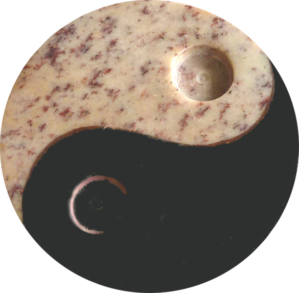 Porte encens pierre ying-yang 8cm