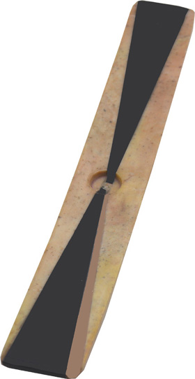 Porte encens pierre 2 couleurs 26cm