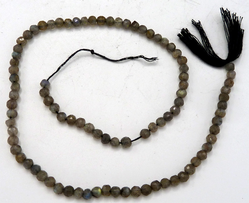 Labradorite faceté perles 5mm sur fil 40cm