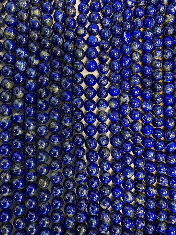 Perline di lapislazzuli AA da 4.5-5.5mm su filo da 40 cm