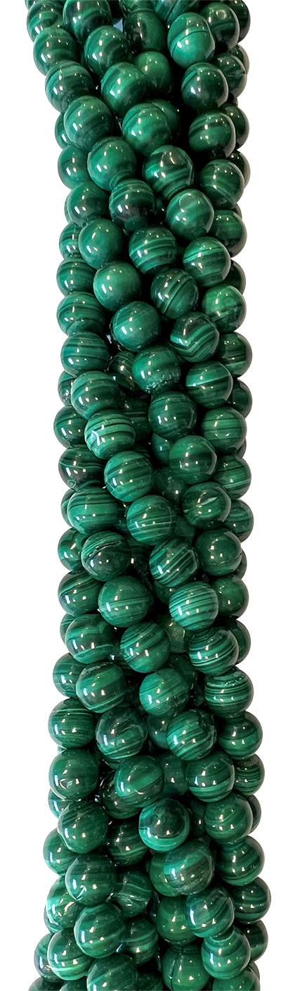 Malachite A 5-6mm pearls on string