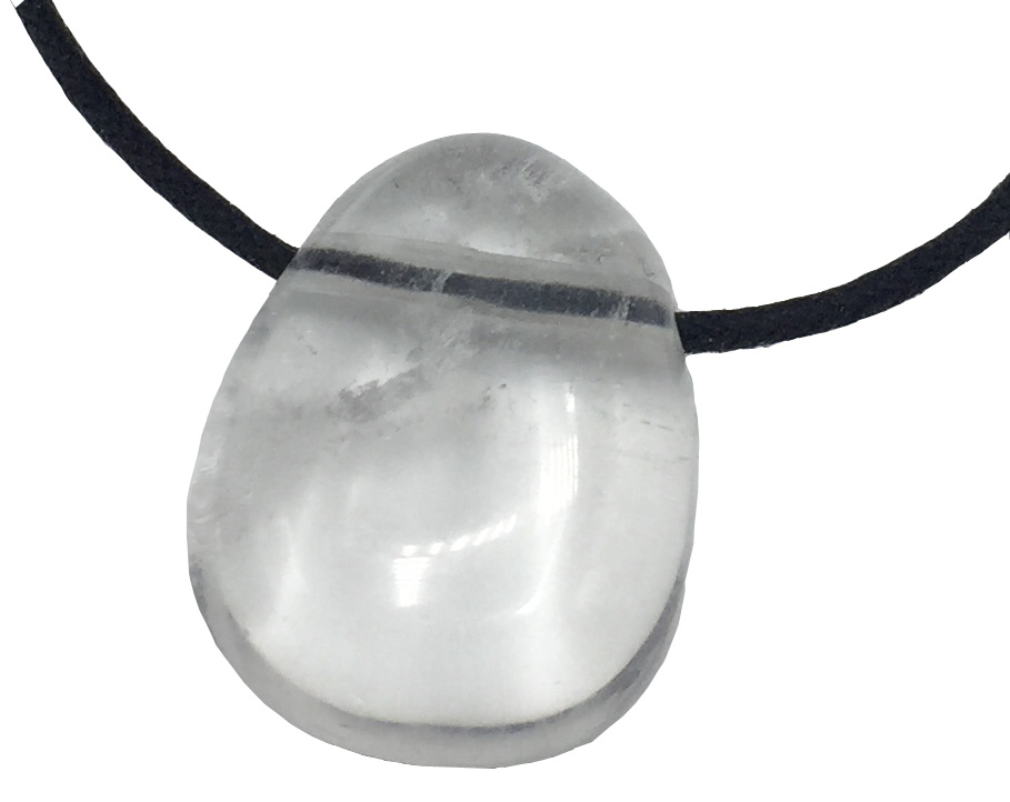 Cristal de roche roulé percé 3cm