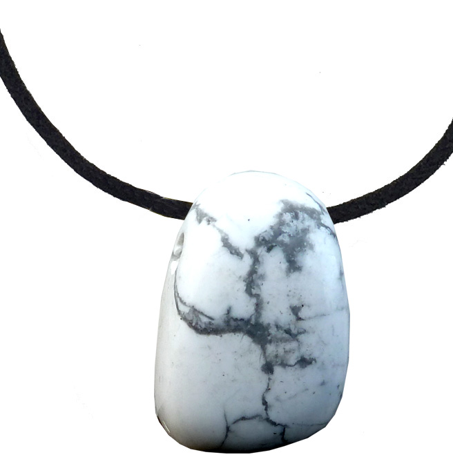 Howlite roulée percée 3cm