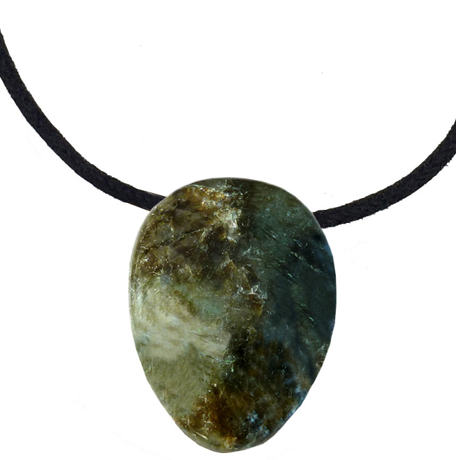 Labradorite pierre roulée percée 3cm