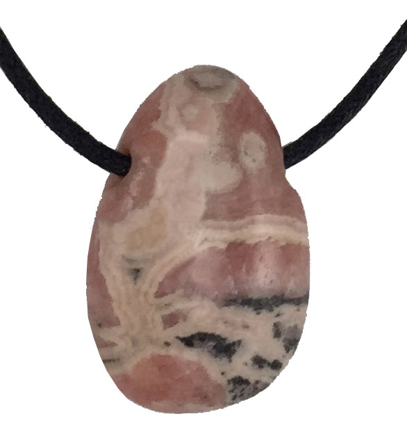 Rhodochrosite roulée percée 3cm