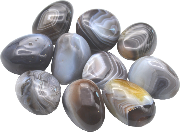 Agate Botswana rolled stones 250g