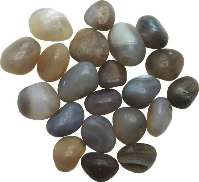 Agate grise pierres roulées 250g