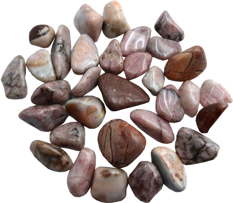 Agate rose naturelle pierres roulées 250g