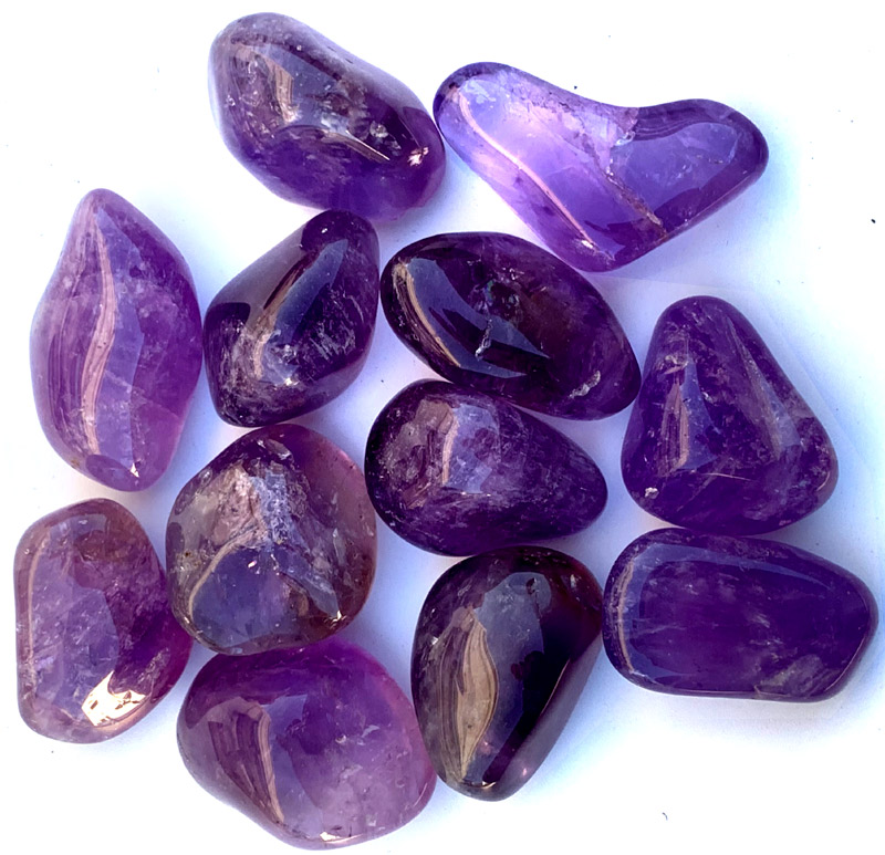 Pietre laminate di ametista e quarzo 250g