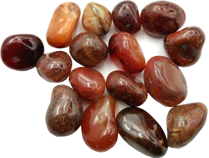 Pietre arrotolate con corniola AAA 250g