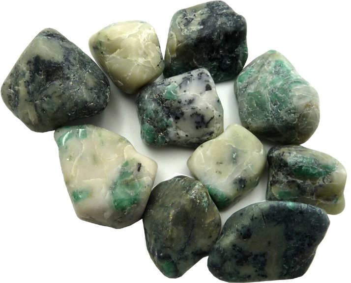 Emerald AA tumbled stones 250g