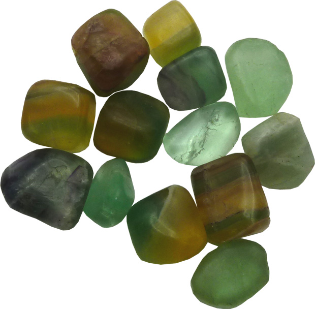 Pietre laminate di fluorite verde 250 g