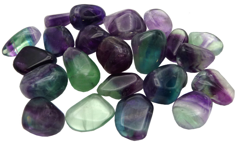 Pietre laminate extra di fluorite multicolore 250g