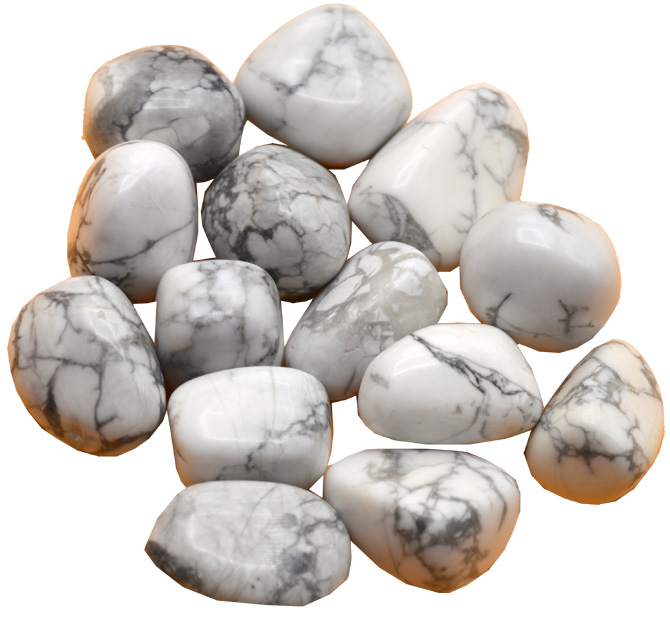Pietre arrotolate di howlite 250g