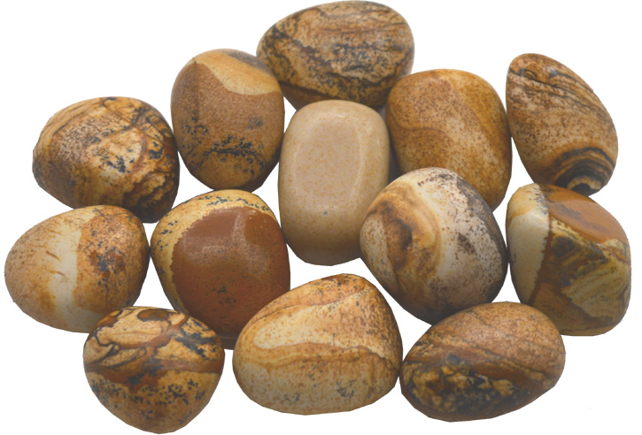 Jaspe paysage pierres roulées 250g