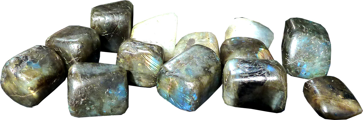 Labradorite 'A' pierres roulées 250g