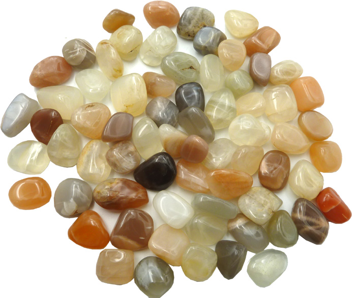 Pierre de lune & Cornaline Piccole roulées 250g