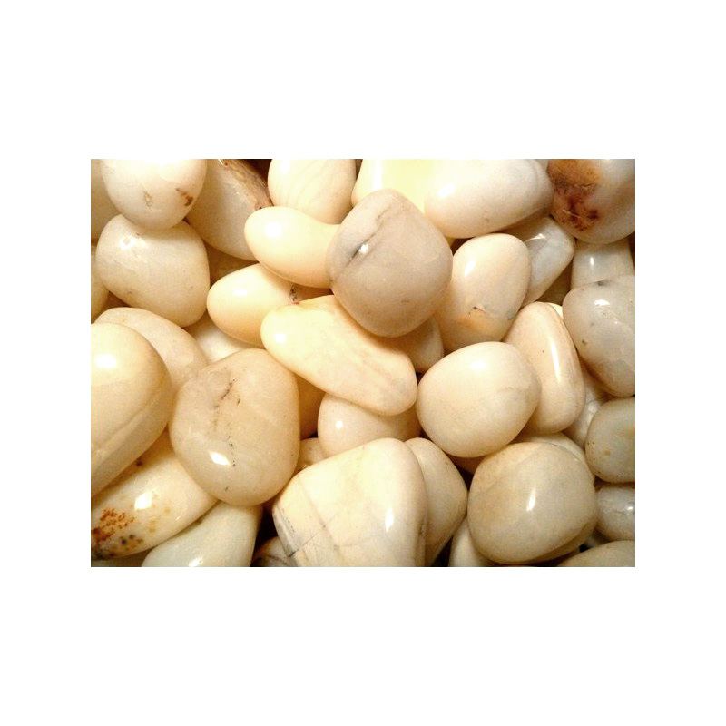 Opale blanc pierres roulées 250g