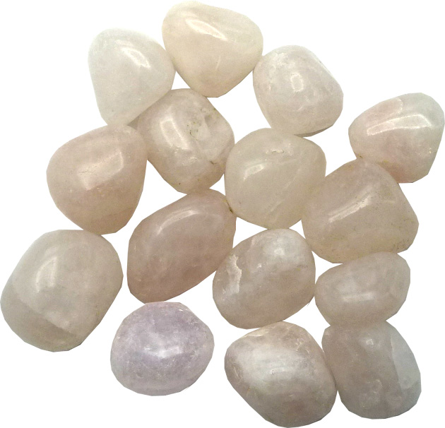 Quartz rose laiteux pierres roulées 250g