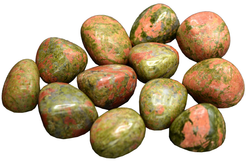 Unakite pierres roulées 250g
