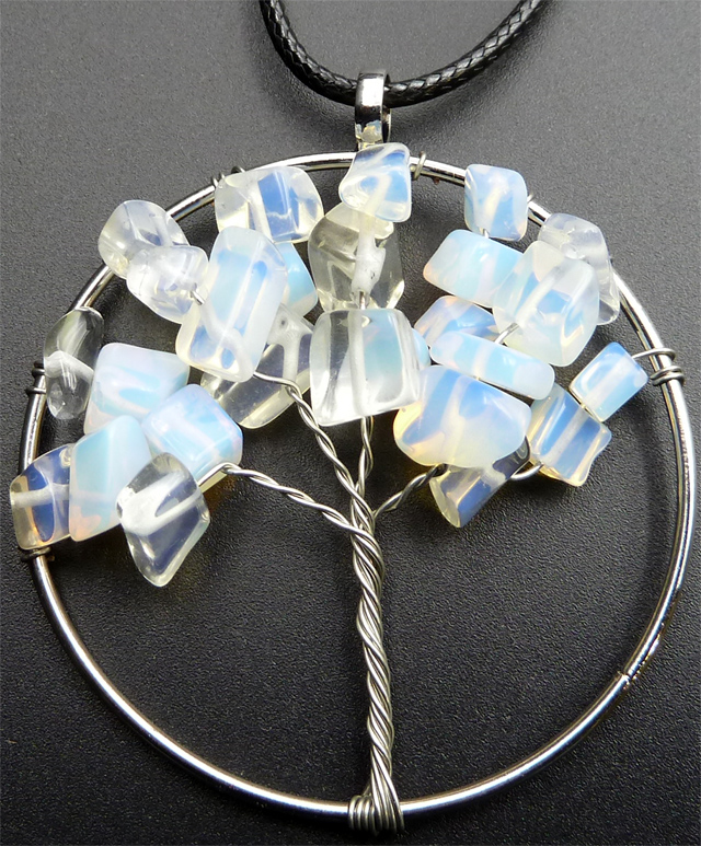 Collier Arbre de vie Opalite 5cm